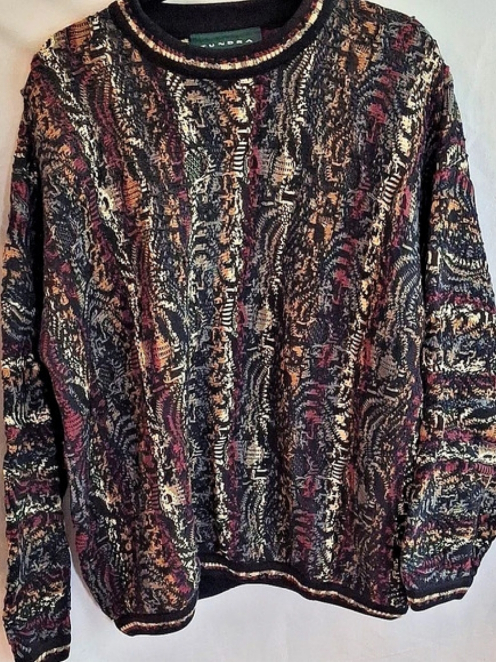 Tundra Canada Cotton Abstract Knit Sweater